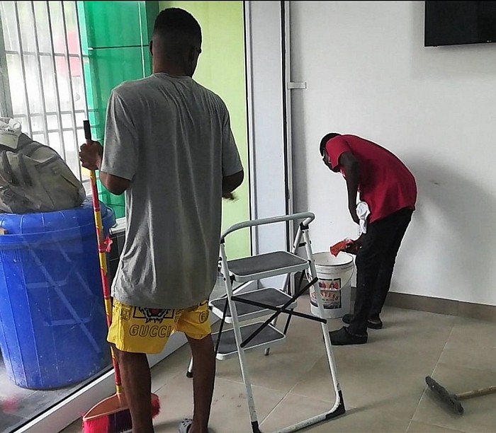 Post construction cleaning @ Korlebu